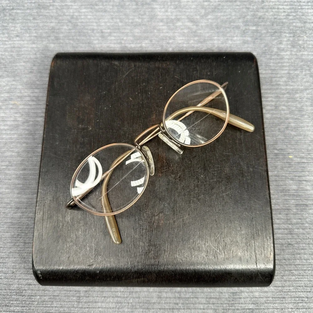 Esprit 9080 Oval Y2K Eyeglasses Bronze Metal Frames 47-20-140 Color 065 Vintage